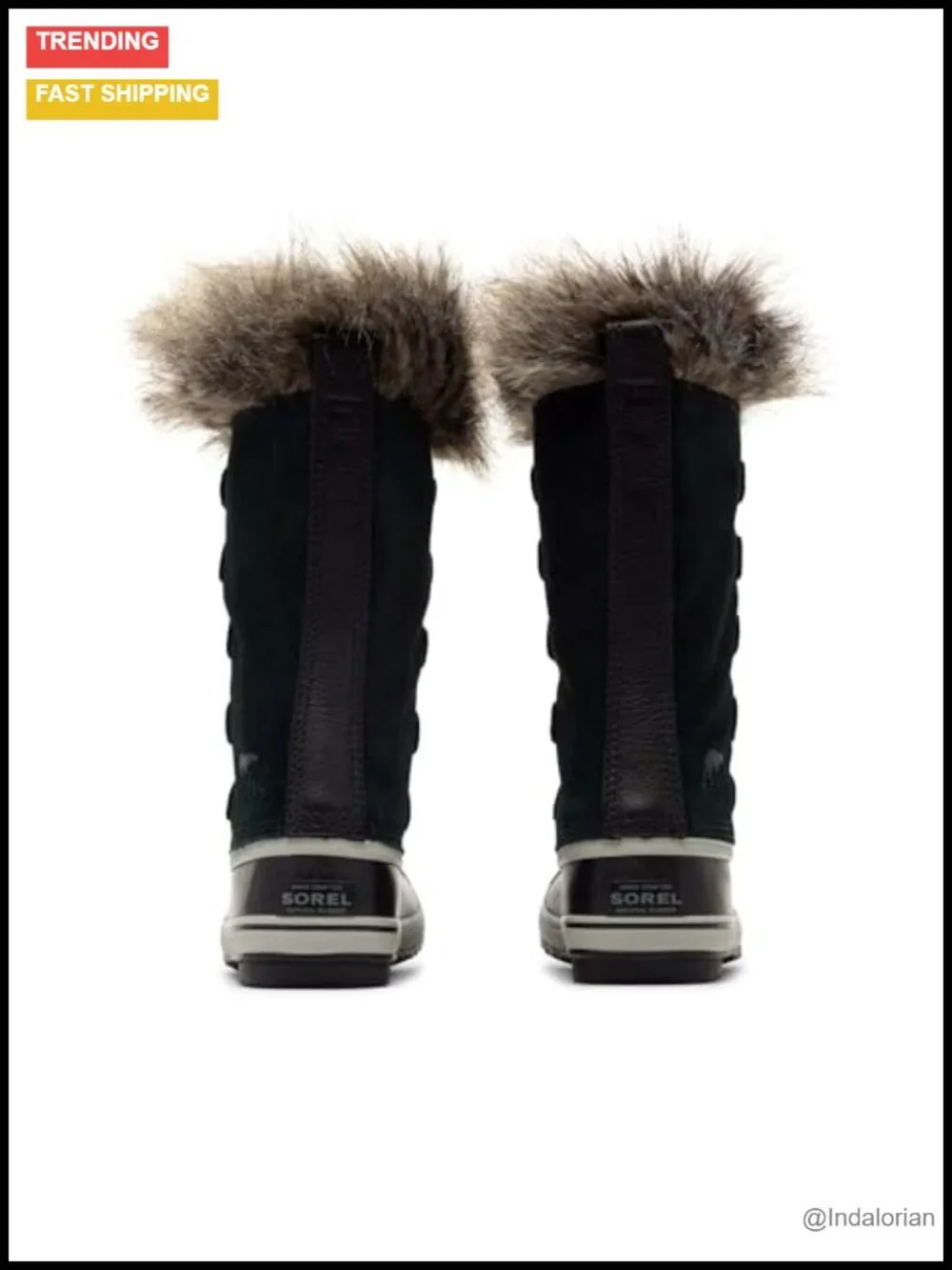 Waterproof Suede Winter Snow Boots with Faux Fur Cuff